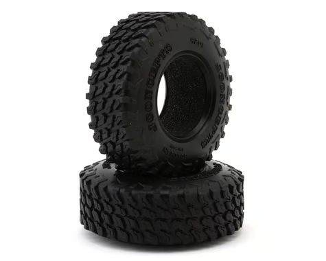 JConcepts Bossman 1.3" Micro Rock Crawler Tires (63mm OD) (2) (Green) w/Foam Inserts JCO4201-02