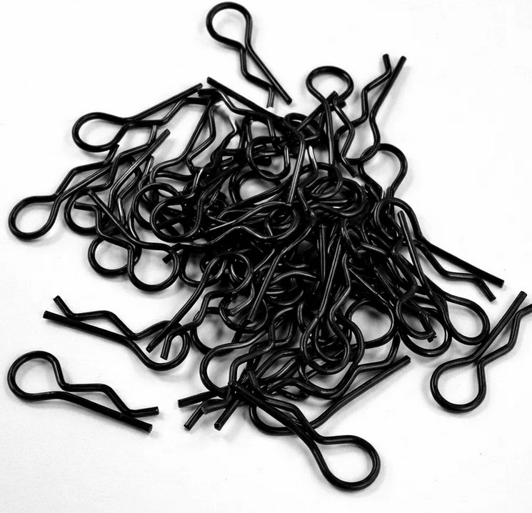 Powerhobby 1/10 Body Clips Black (50) PHB7752