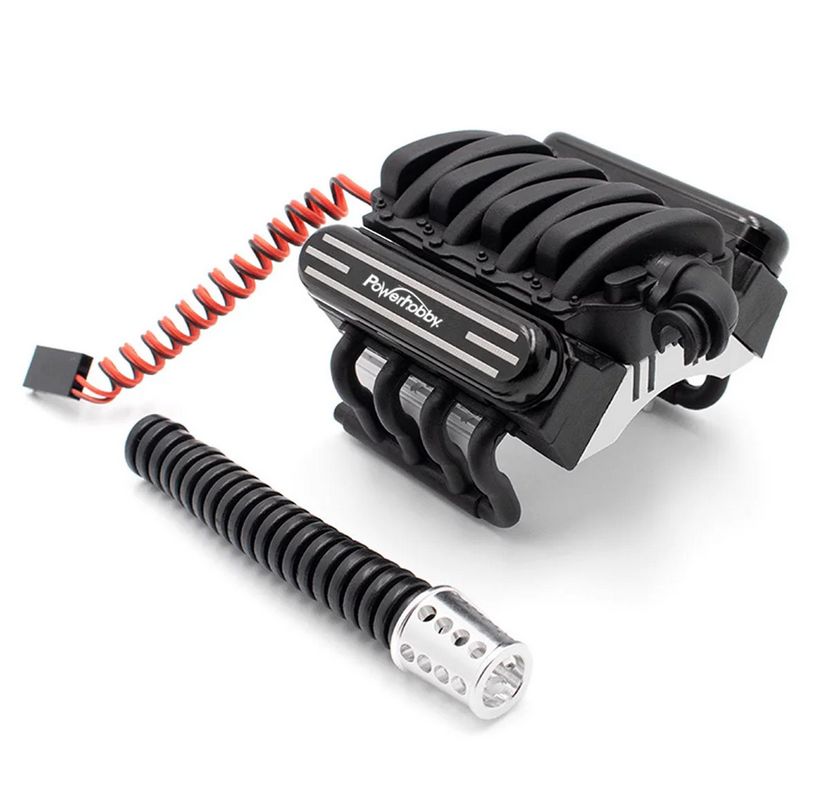 Powerhobby V8 Engine Motor Heatsinks &amp; Cooling Fan FOR TRX-4 / SCX10 PHB5684