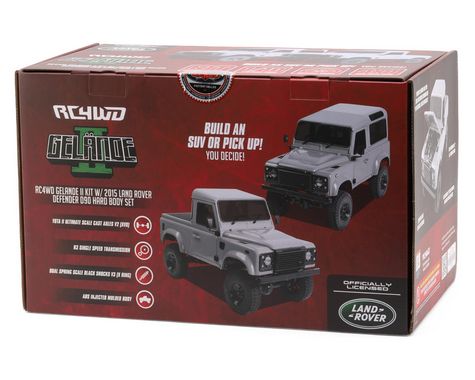RC4WD Gelande II 1/10 Scale Rock Crawler Kit w/2015 Land Rover Defender D90 Hard Body Set K0073