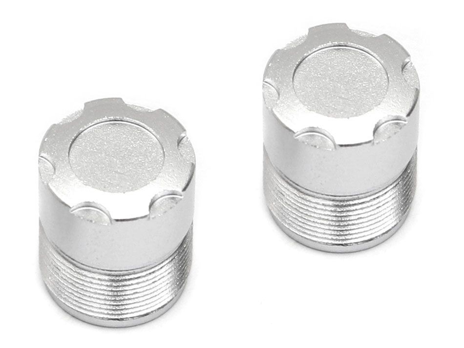 Boom Racing S100 Scale Center Wheel Hub Cap (2) Silver (XT5 Series) BRW780923S