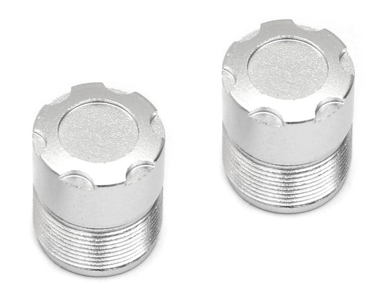 Boom Racing S100 Scale Center Wheel Hub Cap (2) Silver (XT5 Series) BRW780923S