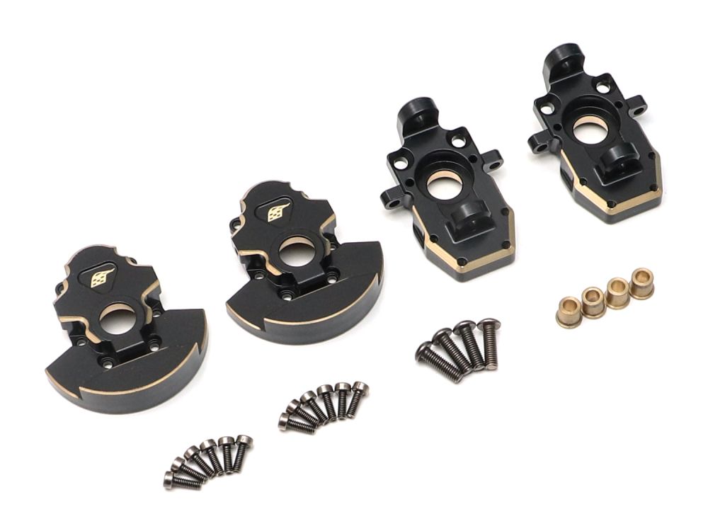 Boom Racing Brass Front Knuckles &amp; Knuckle Covers for AR44/BRX70/BRX80/BRX90 Portal PHAT™ Axle BRPT009