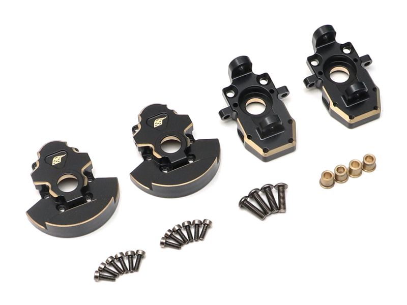 Boom Racing Brass Front Knuckles &amp; Knuckle Covers for AR44/BRX70/BRX80/BRX90 Portal PHAT™ Axle BRPT009