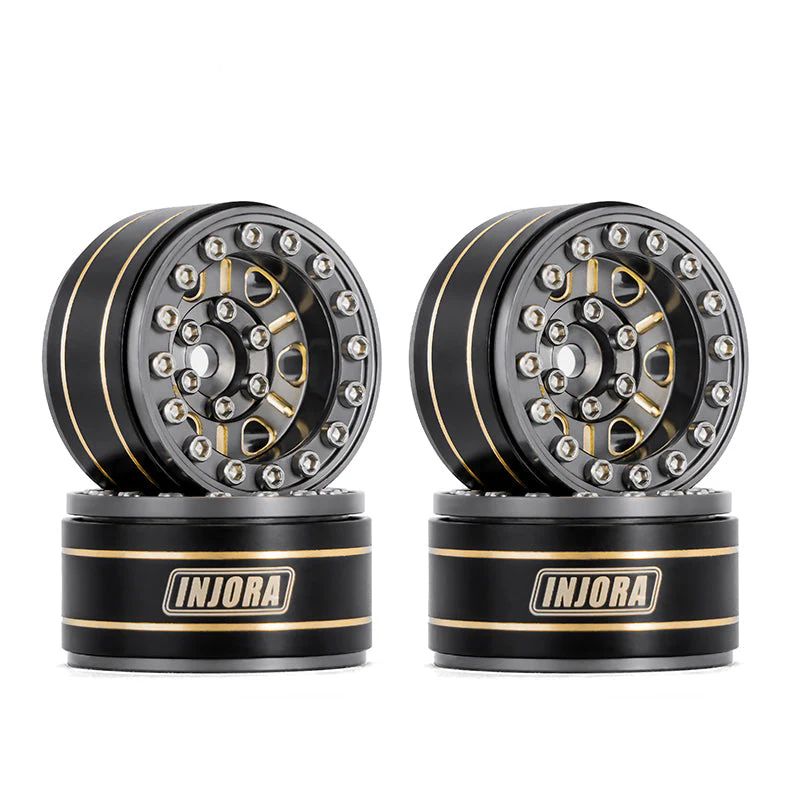 INJORA 1.0" 47g/pcs Brass -3.15mm Offset Wheels for Micro Crawlers (W1005) YQW-1005G