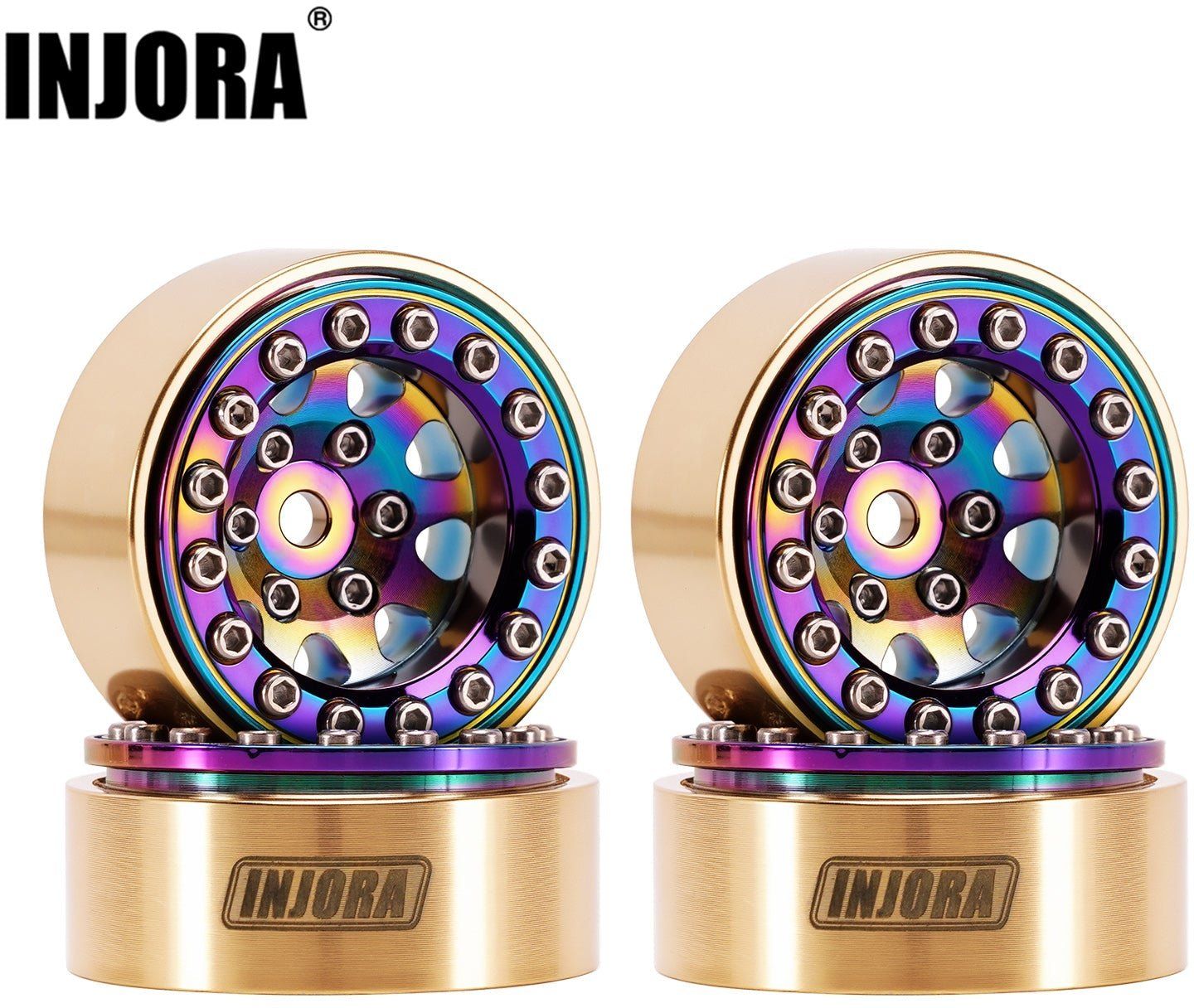 Injora 1.0 Brass -3.75mm Offset Wheels for Micro Crawlers (W1015) YQW-1015RW