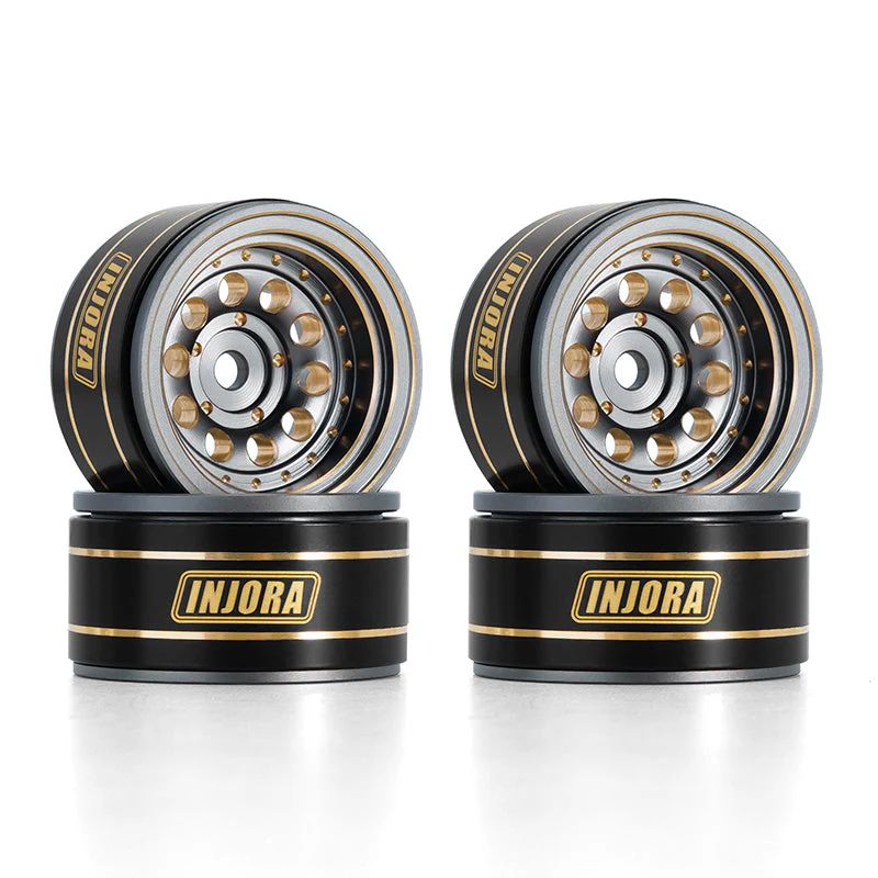 INJORA 1.0" 39g/pcs Brass -2.65mm Offset Wheels for Micro Crawlers (W1008) YQW-1008GL