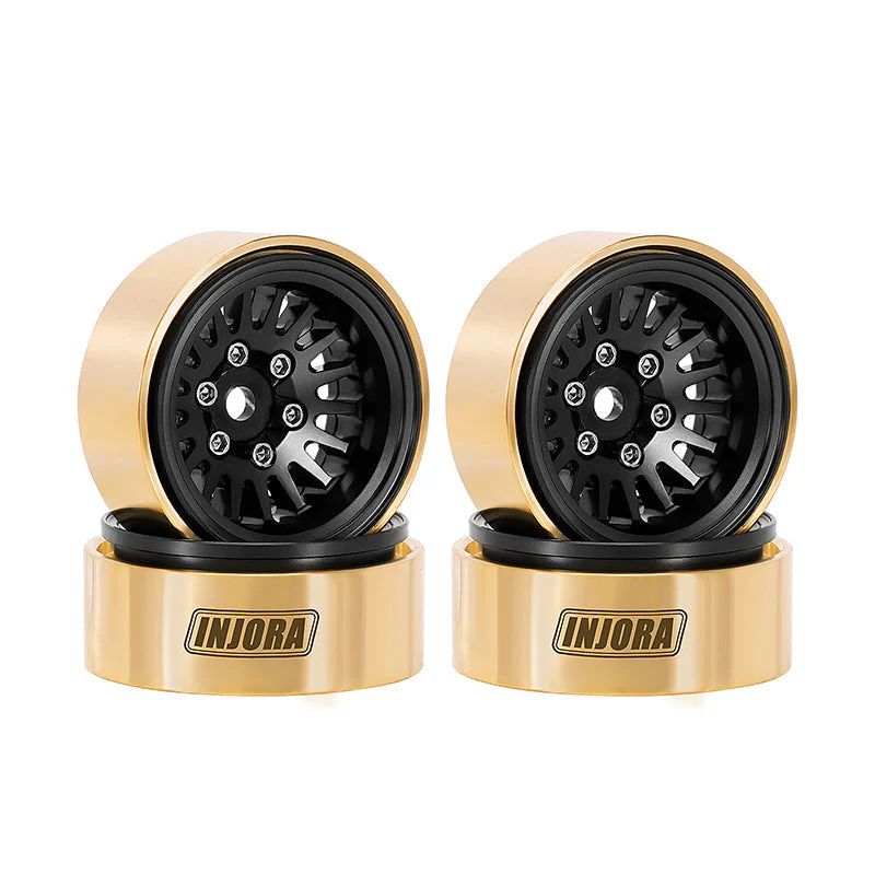INJORA 1.0 Plus Brass -3.75mm Offset Wheels for Micro Crawlers (W1109) YQW-1109BK