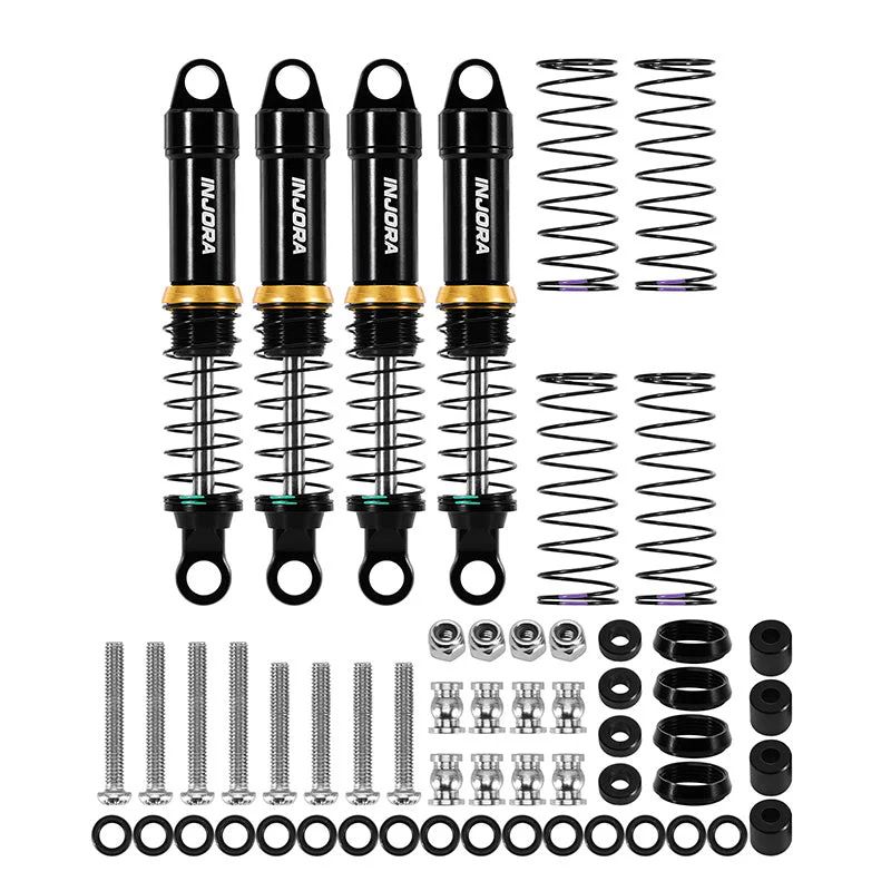 INJORA LS 59mm Aluminum Oil Shocks for 1/18 Crawlers (Black) ASC18-36BK
