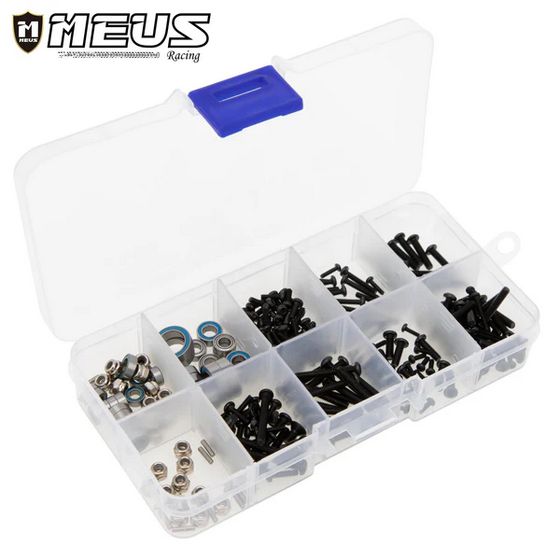 Meus Racing Metal Steel Bearing Screw Kit Boxed 247PCS for 1/18 TRX4M 01-KY0058