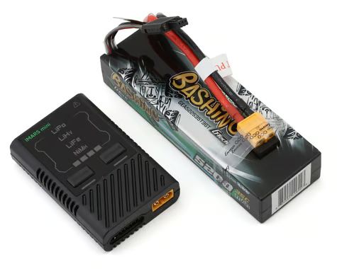 Gens Ace G-Tech Smart 2S Bundle w/2S 35C XT60 LiPo Battery (5200mAh) &amp; IMars Mini Charger GEA60W2S5235GT