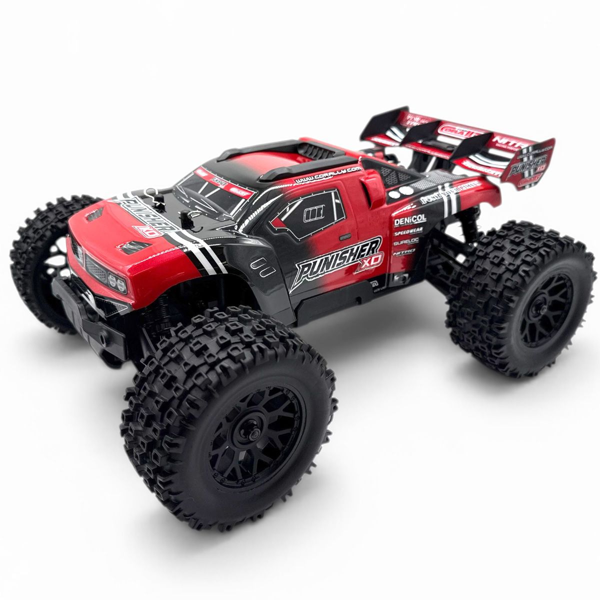 Corally Punisher XD 4WD 2S Small Scale, RTR Monster Truck, Red COR00231-R