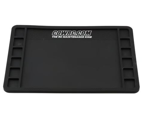 Cow RC Screw Catcher Carbon Series Rubber Pit Mat (12"x16") CPP-R14016397