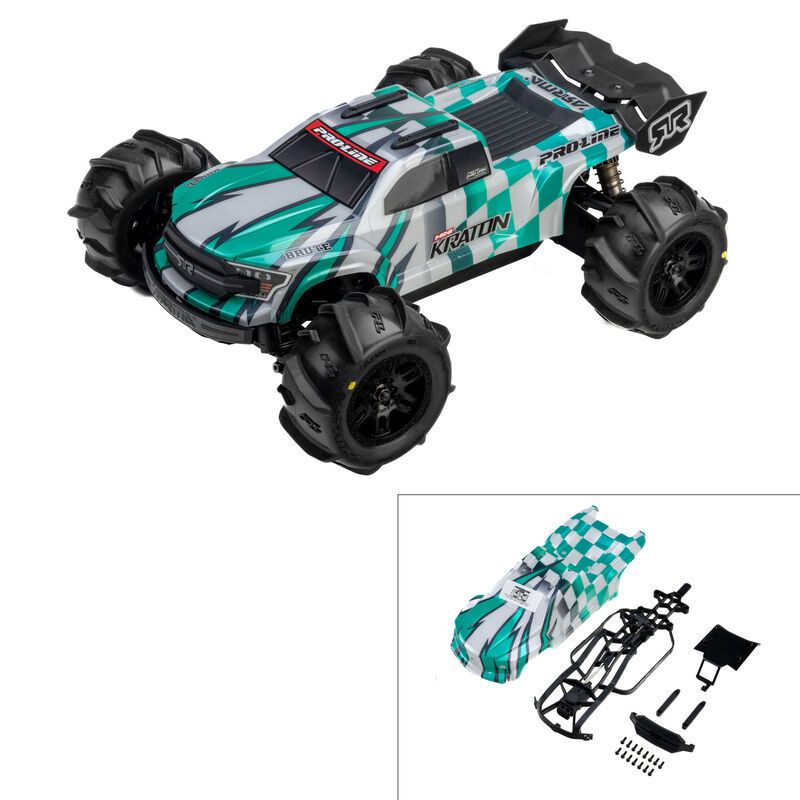 Pro-Line Racing 1/16 Limited Edition Pre-Cut/Pre-Painted Brute Body Checkmate with Clipless System: ARRMA MINI KRATON PRO369322