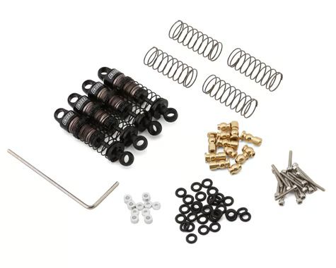 Injora Aluminum 36mm Threaded Big Bore Oil-Filled Shocks (4) (SCX24/FCX24M) INJSCX24-198BK