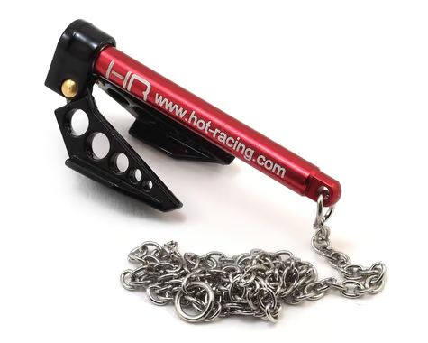 Hot Racing 1/10 Scale Portable Fold Up Winch Anchor (Black/Red) (Miniature Scale Accessory) HRAACC838F01