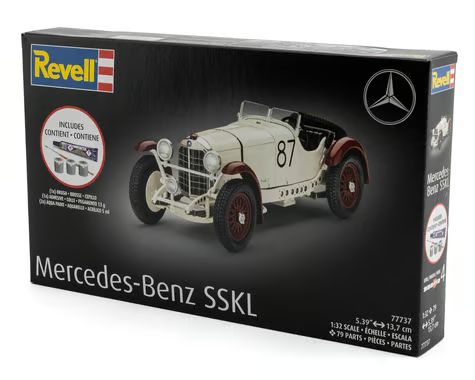 Revell 1/32 Mercedes-Benz SSKL Plastic Model Kit w/Paint, Brush &amp; Cement RMX77737