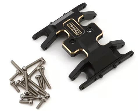 Injora Axial SCX24 Brass Skid Plate (Black) (15g) SCX24-111BK