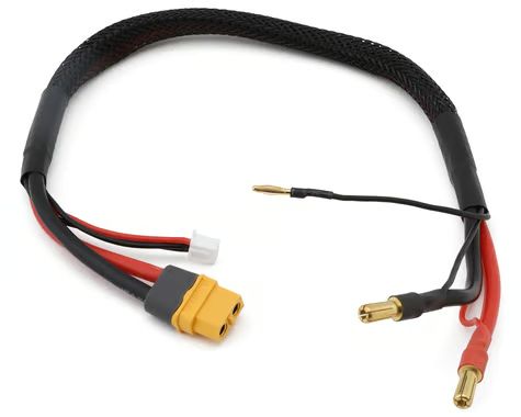Yeah Racing 2S LiPo XT60 Charge Lead (Female XT60 to 5mm Bullets) w/3-Pin JST-XH Balance Plug WPT-0151