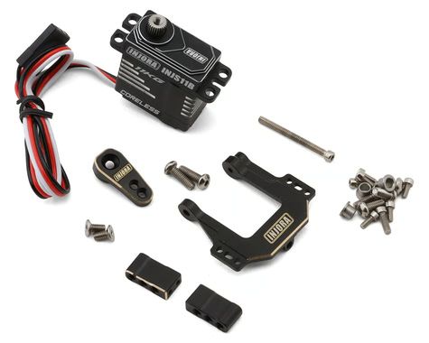 Injora INJS11B 11kg Waterproof Metal Gear Digital Micro Servo (HV) (Ascent-18) w/Brass Servo Mount &amp; Horn INJS11B-ASC18