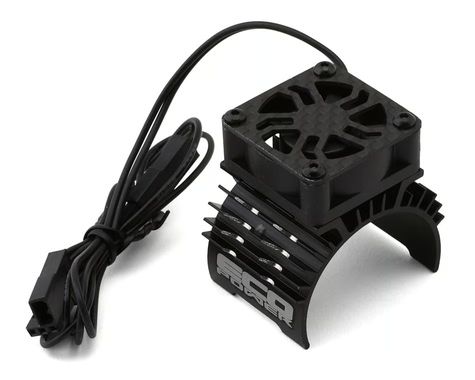 EcoPower 540-550 Motor Aluminum Heat Sink (Black) w/25mm Cooling Fan ECP-7002