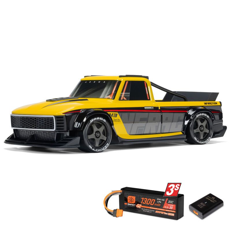 ARRMA INFRACTION GROM 3S (YELLOW) (Battery &amp; Charger Included) ARA2315ST2