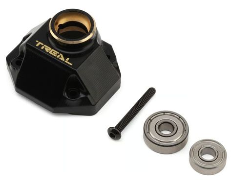 Treal Hobby Axial SCX10 III Brass AR45P Front Portal Cover (89.3g) (Black) TLHTSCX10IIITOY05