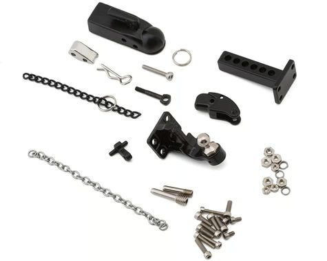 Injora Metal Trailer Tow Hitch &amp; Trailer Tongue Hitch Set for 1/10 RC Crawler CRAW18268