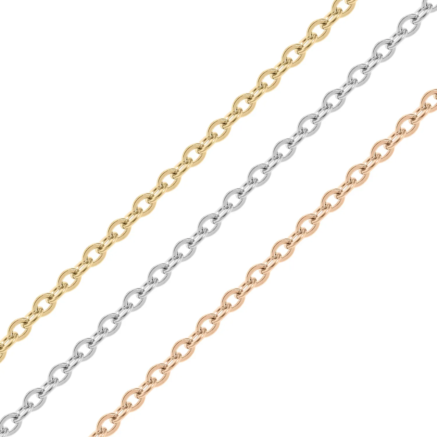 Ovale Gliederkette · 1,5 mm · Edelstahl Ovale Gliederkette · 1,5 mm · Edelstahl