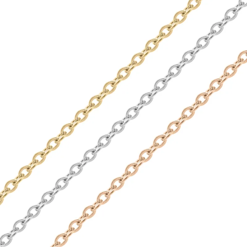 Ovale Gliederkette · 1,5 mm · Edelstahl