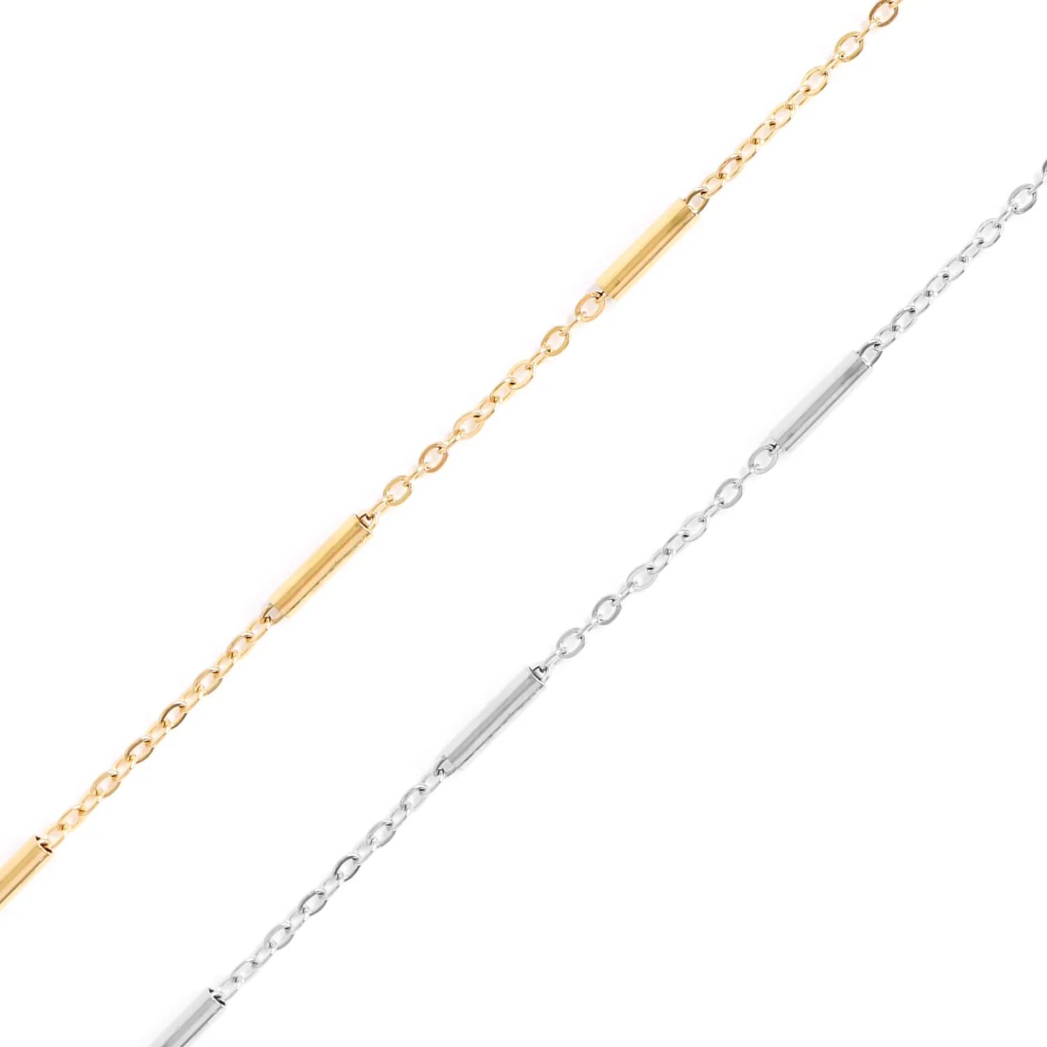 Gliederkette mit Stegelementen · Edelstahl Gliederkette mit Stegelementen · Edelstahl