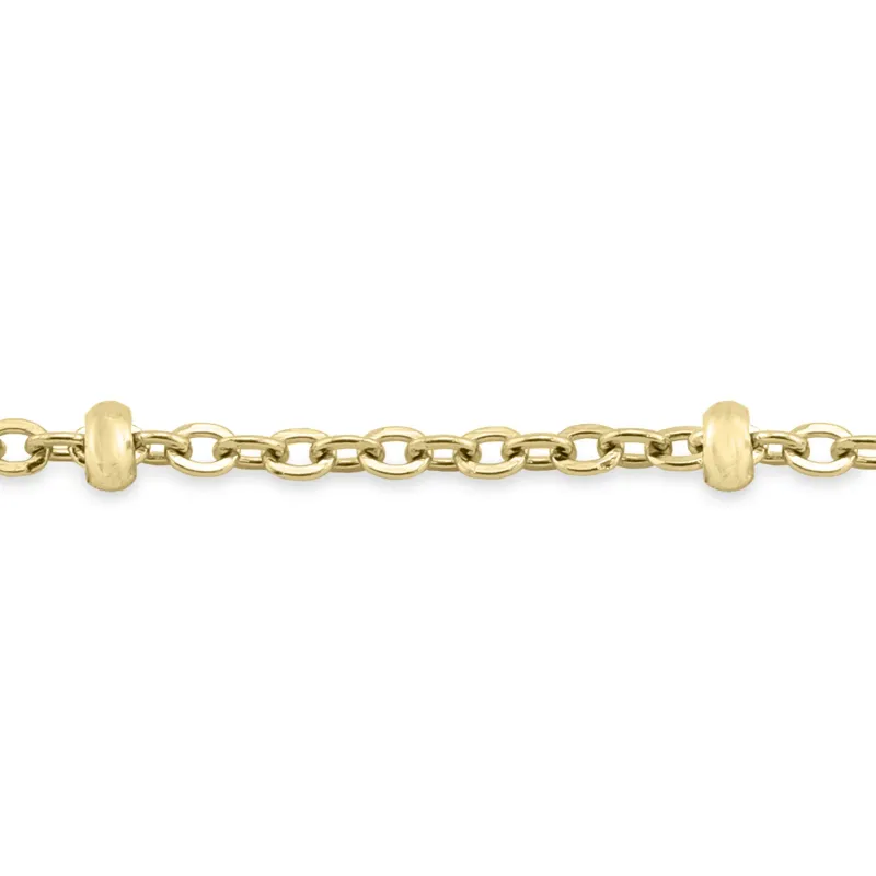 Gliederkette mit Kugeln · 2,5 mm · 18K PVD vergoldet