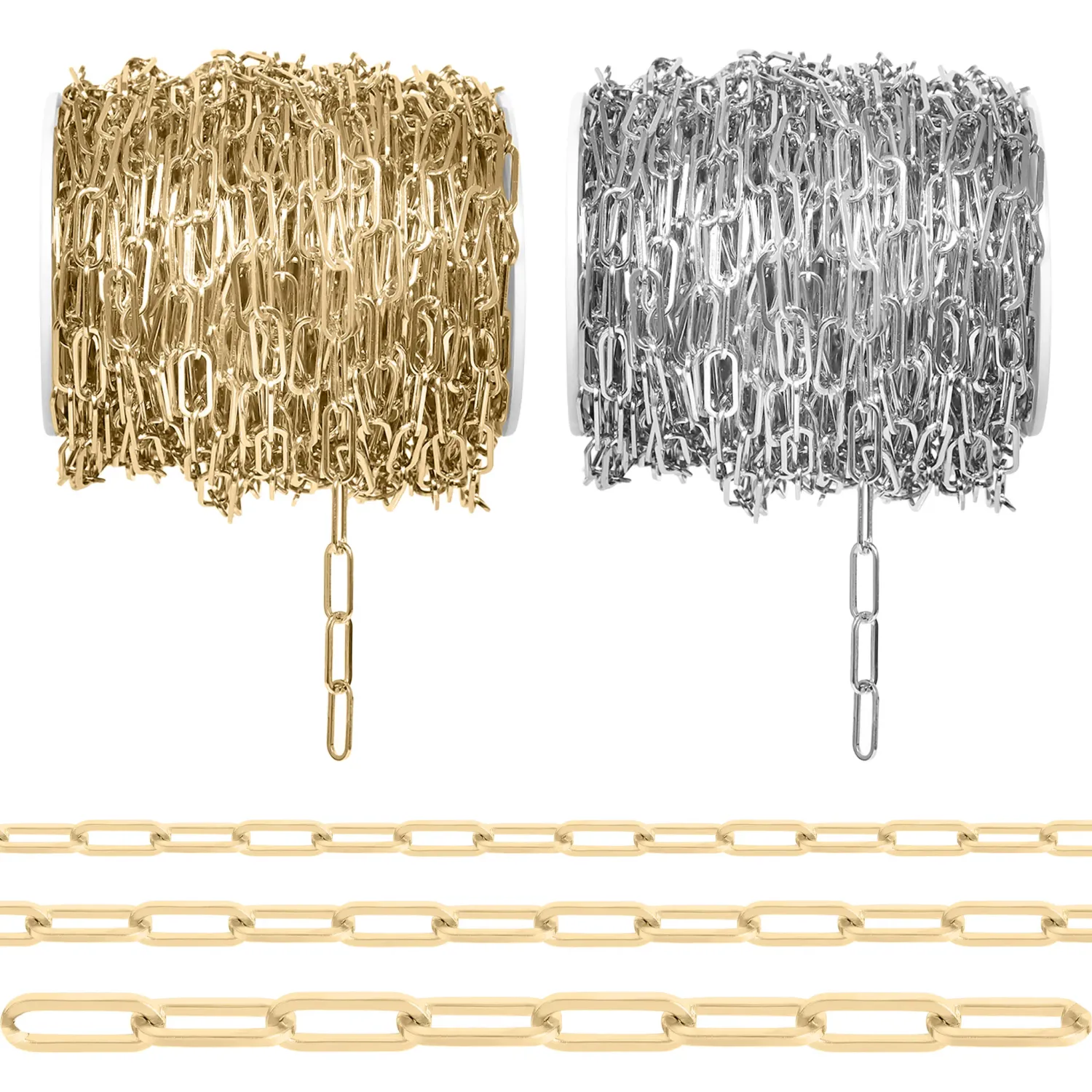 Längliche Gliederkette · 4 mm · 18K PVD-Vergoldung Längliche Gliederkette · 4 mm · 18K PVD-Vergoldung