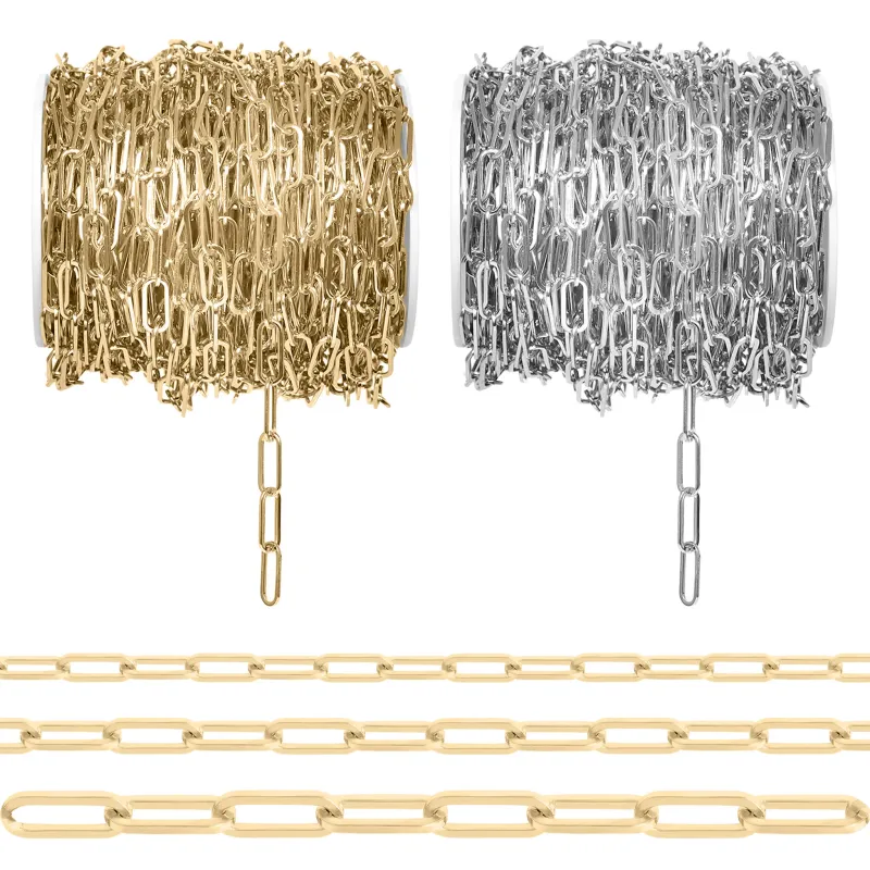 Längliche Gliederkette · 4 mm · 18K PVD-Vergoldung
