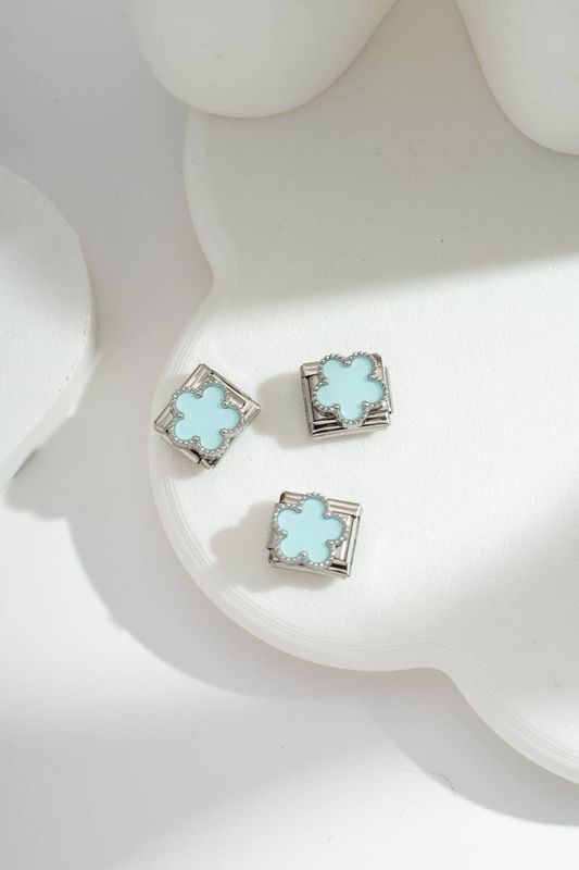 Italian Charm Mint Clover | Silber