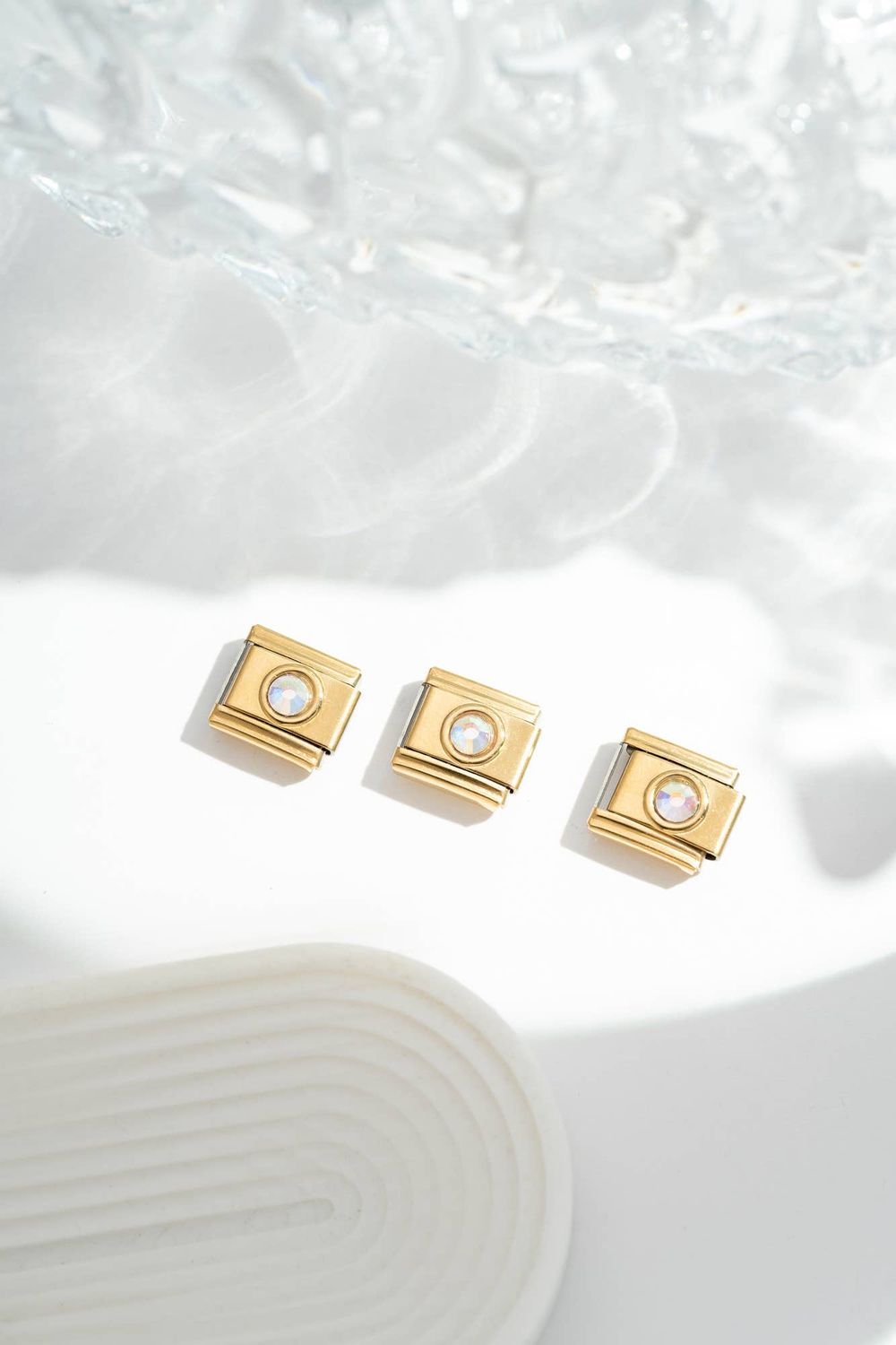 Italian Charm Aurora Crystal | Gold