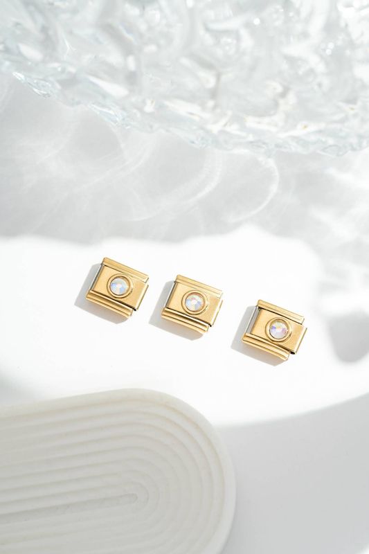 Italian Charm Aurora Crystal | Gold