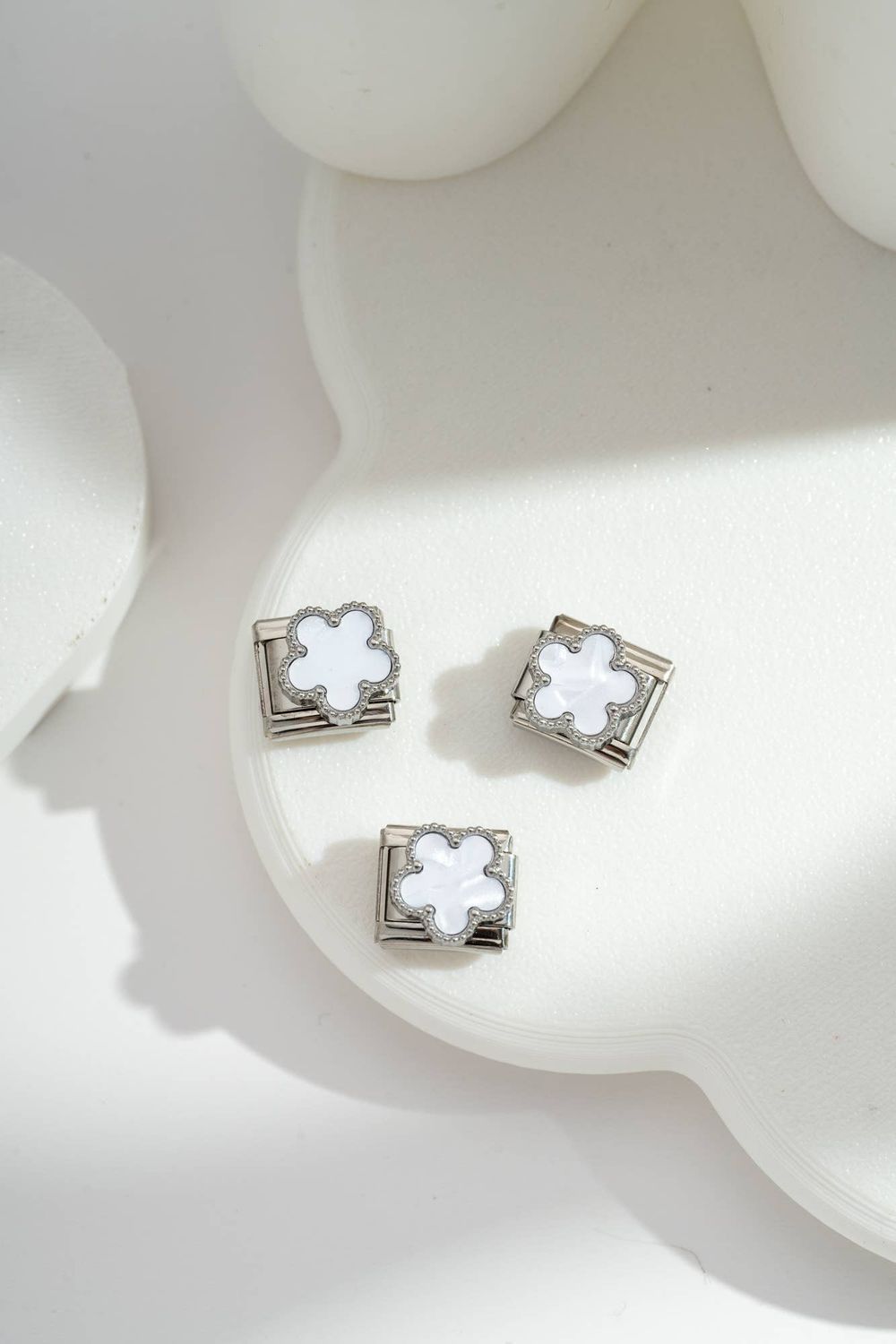 Italian Charm White Clover | Silber