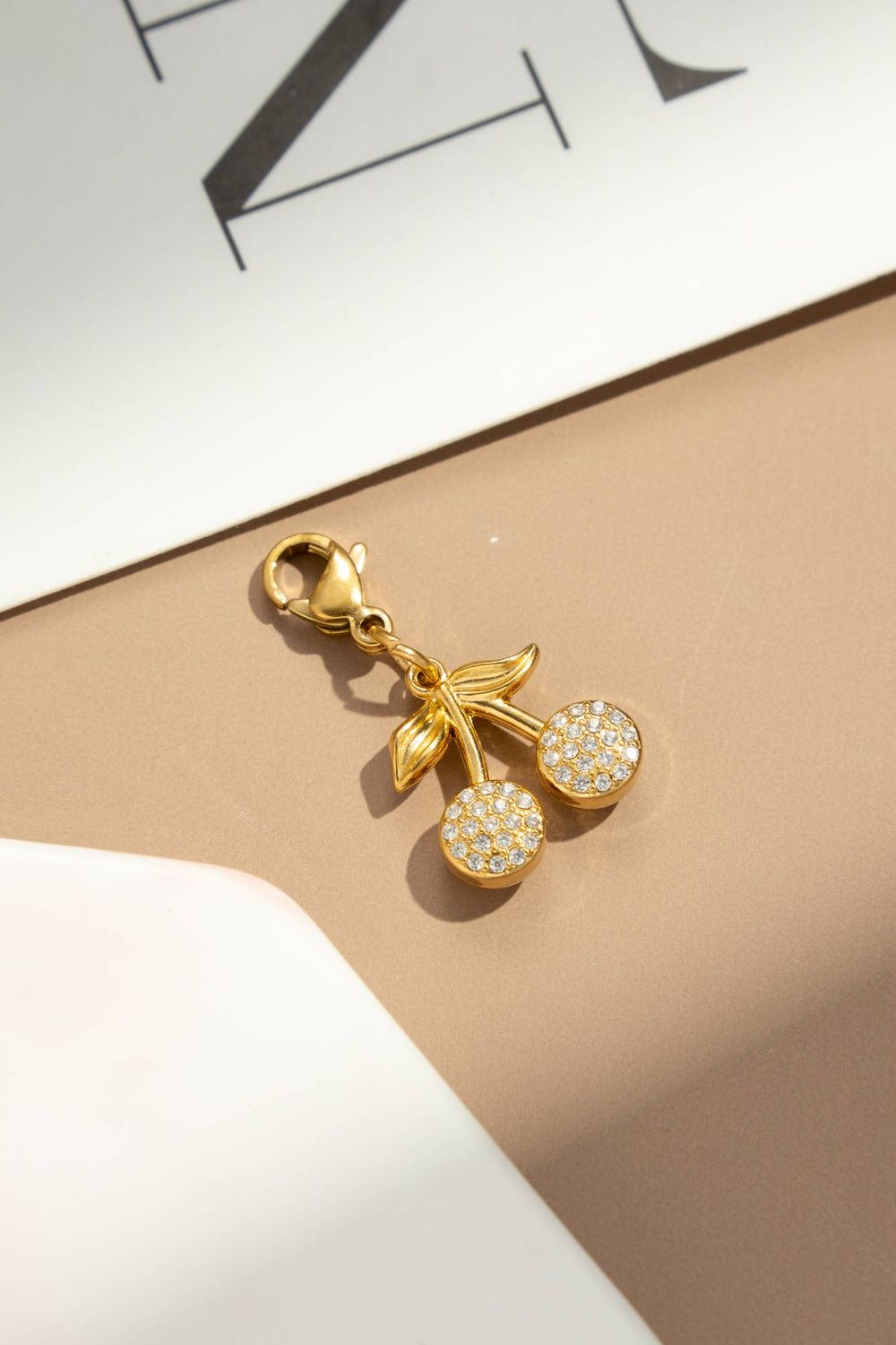 Cherry Sparkle Charm | Gold