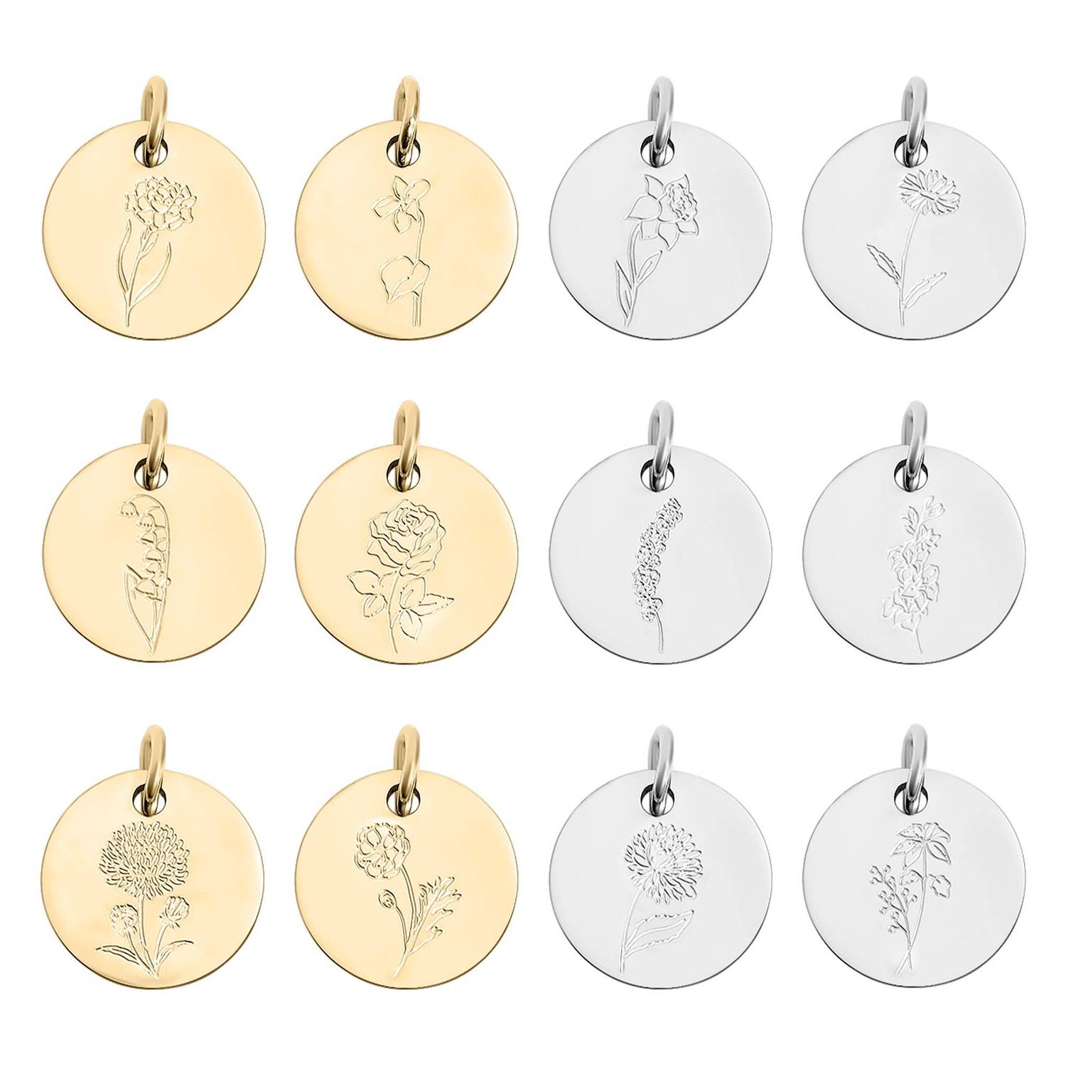 Birth Flower Charm | Geburtsblumen Anhänger