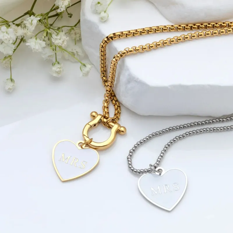 BOND. MRS Heart Charm | Gold & Silber