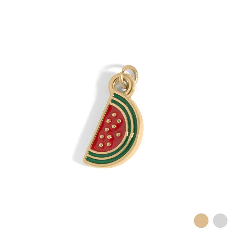 BOND. Watermelon Charm | Gold & Silber