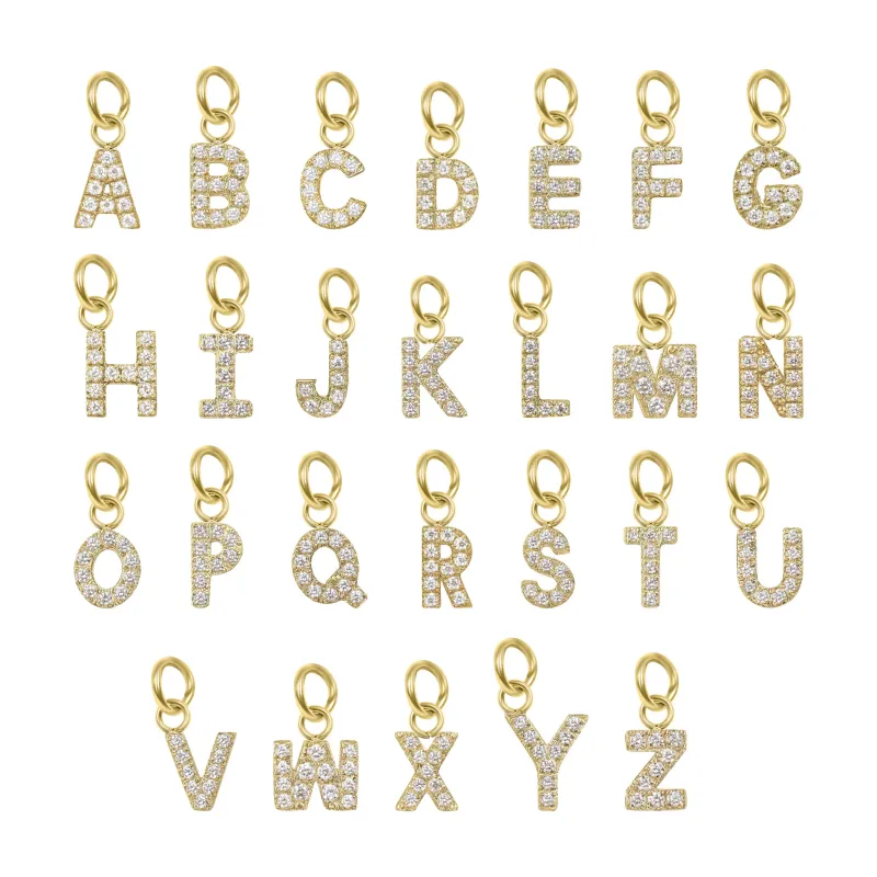 BOND. Sparkling Initial Charm | A–Z | Gold