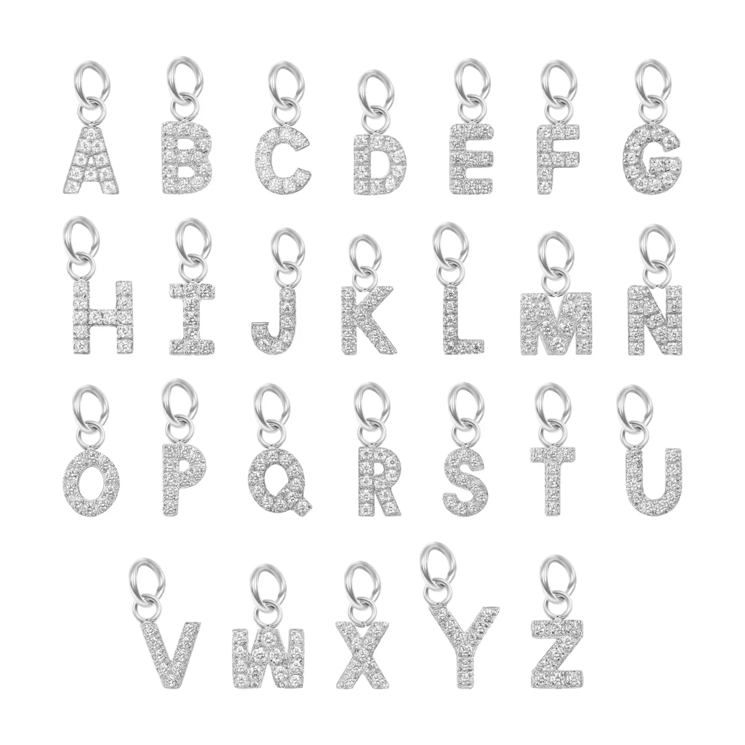 BOND. Sparkling Initial Charm | A–Z | Silber