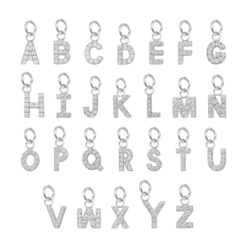 BOND. Sparkling Initial Charm | A–Z | Silber