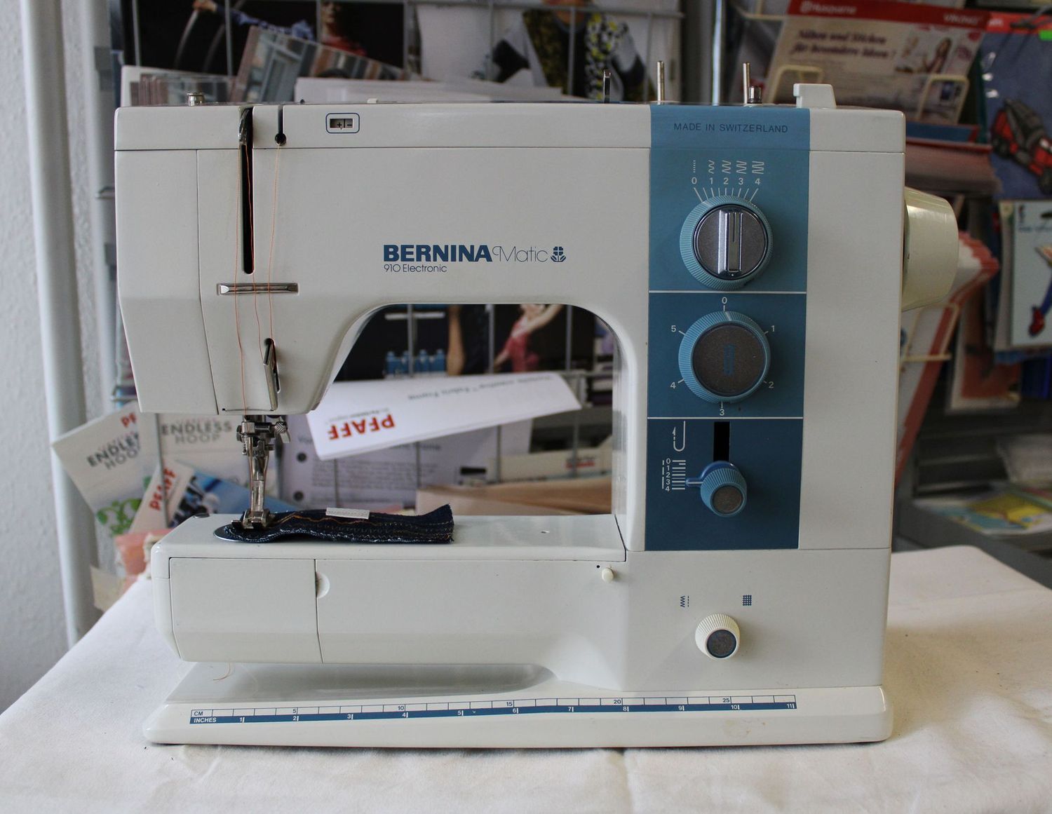 Nähmaschine Bernina matic 910 electronic, mit 9 Stichprogrammen, ab Service, mit Gratis-Versand und 6 Monaten Garantie.