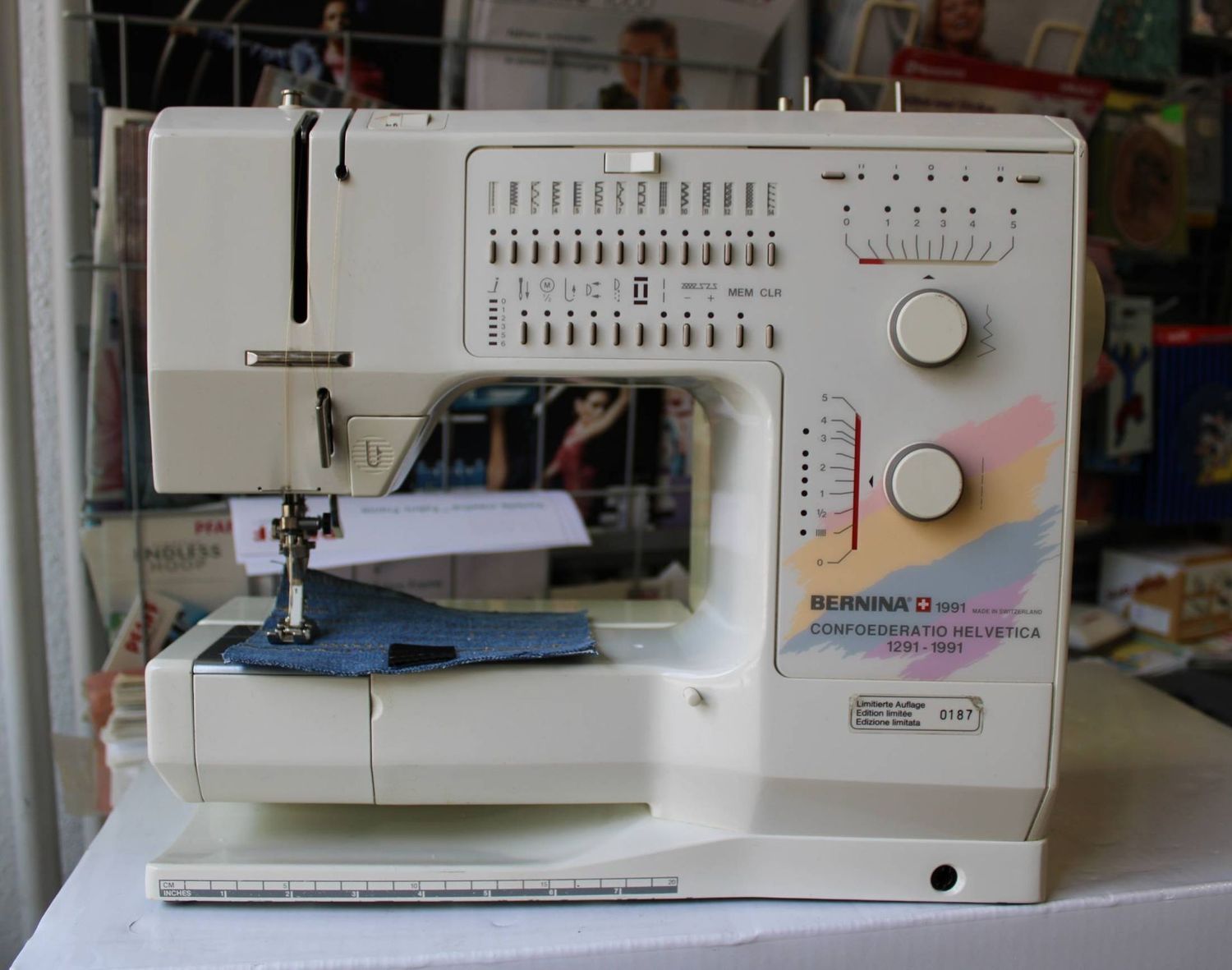 Nähmaschine Bernina 1991, ab Service, mit einem Jahr Garantie, Gratis-Versand.