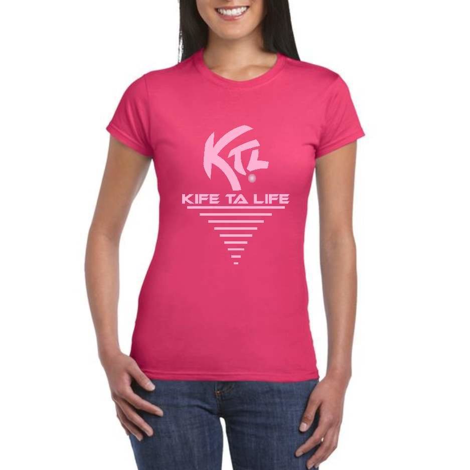 T-shirt Rose "Kife Ta Life" T-shirt Rose "Kife Ta Life"