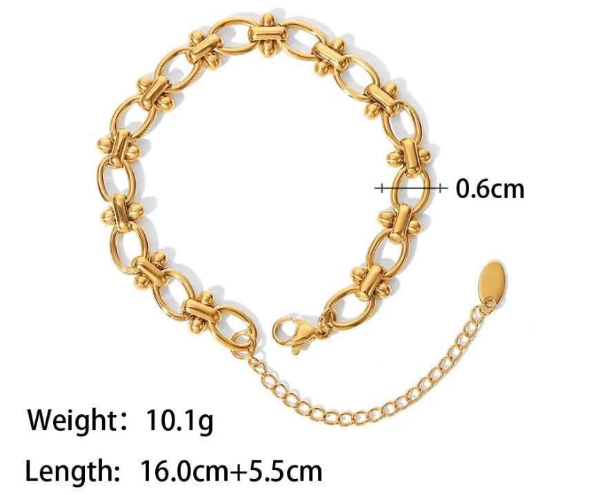 Lulu Bracelet, Colour: Gold