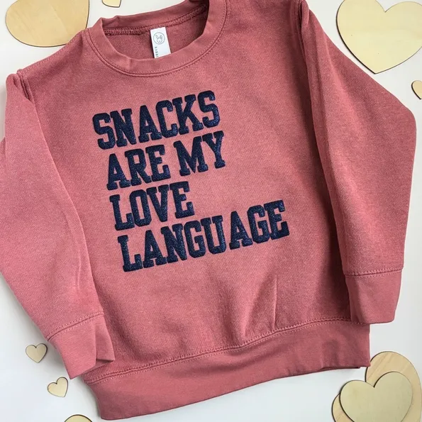 Love Language Glitter Sweatshirt